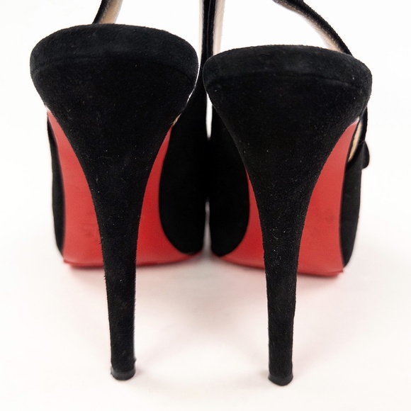 Christian Louboutin Rolande Boucle 120 Suede Slingback Pumps - Picture 3 of 6